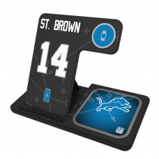 Amon-Ra St. Brown Detroit Lions Keyscaper Ready 3-in-1 Charging Station