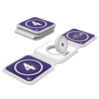 Baltimore Ravens Zay Flowers Keyscaper 3-in-1 Foldable Charger