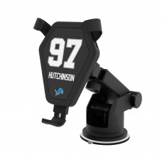 Detroit Lions Aidan Hutchinson Keyscaper Black Wireless Car Charger
