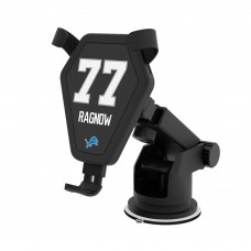 Detroit Lions Frank Ragnow Keyscaper Black Wireless Car Charger