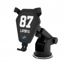 Detroit Lions Sam LaPorta Keyscaper Black Wireless Car Charger