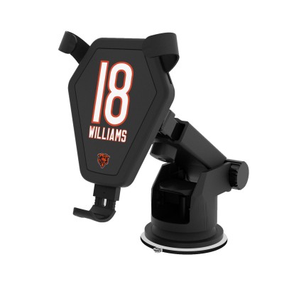 Chicago Bears Caleb Williams Keyscaper Black Wireless Car Charger