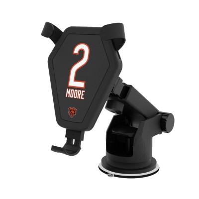 Chicago Bears D.J. Moore Keyscaper Black Wireless Car Charger