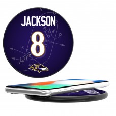 Baltimore Ravens Lamar Jackson Keyscaper Black Wireless Charging Station