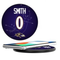 Baltimore Ravens Roquan Smith Keyscaper Black Wireless Charging Station