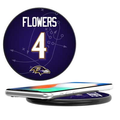 Baltimore Ravens Zay Flowers Keyscaper Black Wireless Charging Station