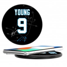 Carolina Panthers Bryce Young Keyscaper Black Wireless Charging Station