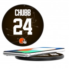 Cleveland Browns Nick Chubb Keyscaper Black Wireless Charging Station