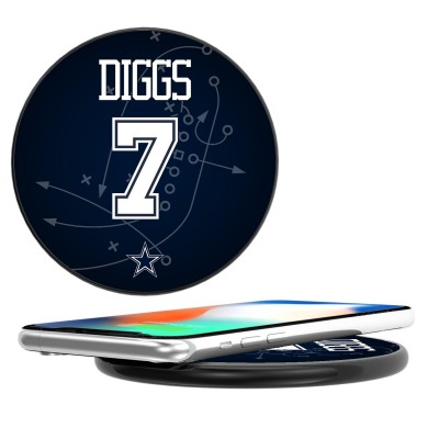 Dallas Cowboys Trevon Diggs Keyscaper Black Wireless Charging Station