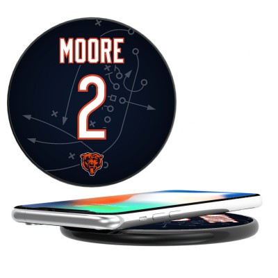 Chicago Bears D.J. Moore Keyscaper Black Wireless Charging Station