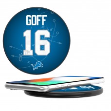 Detroit Lions Jared Goff Keyscaper Black Wireless Charging Station