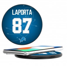 Detroit Lions Sam LaPorta Keyscaper Black Wireless Charging Station