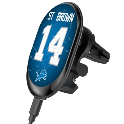 Detroit Lions Amon-Ra St. Brown Keyscaper Wireless Magnetic Car Charger