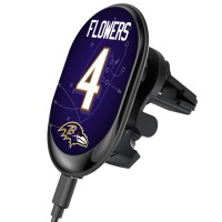 Baltimore Ravens Zay Flowers Keyscaper Wireless Magnetic Car Charger