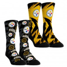 Две пары носков Pittsburgh Steelers Rock Em Socks Unisex Gameday Crew Две пары носков Pittsburgh Steelers Rock Em Socks Unisex Gameday Crew