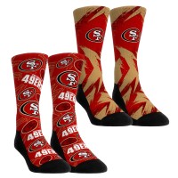 Unisex San Francisco 49ers Rock Em Socks Gameday Two-Pack Crew Socks Set