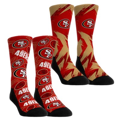 Unisex San Francisco 49ers Rock Em Socks Gameday Two-Pack Crew Socks Set
