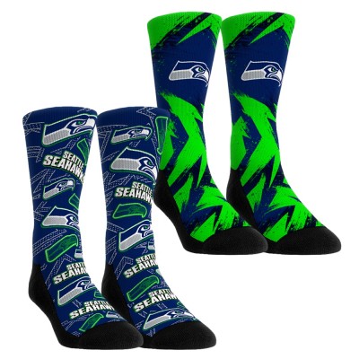 Unisex Seattle Seahawks Rock Em Socks Gameday Two-Pack Crew Socks Set