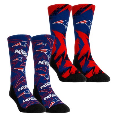 Unisex New England Patriots Rock Em Socks Gameday Two-Pack Crew Socks Set