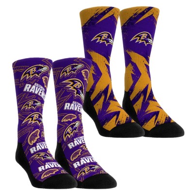 Две пары носков Baltimore Ravens Rock Em Socks Unisex Gameday