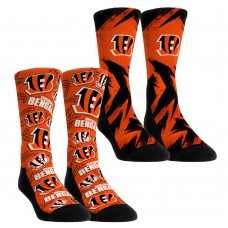 Unisex Cincinnati Bengals Rock Em Socks Gameday Two-Pack Crew Socks Set