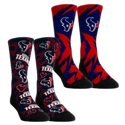 Unisex Houston Texans Rock Em Socks Gameday Two-Pack Crew Socks Set