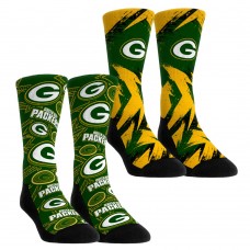 Unisex Green Bay Packers Rock Em Socks Gameday Two-Pack Crew Socks Set