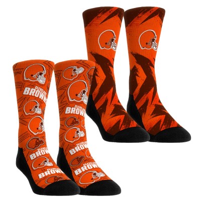 Подростковая Cleveland Browns Rock Em Socks Game Day Two-Pack Crew Sock Set