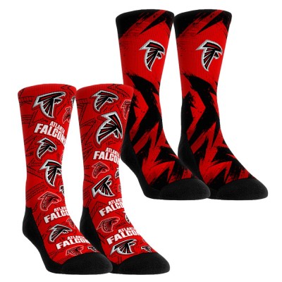 Подростковая Atlanta Falcons Rock Em Socks Game Day Two-Pack Crew Sock Set