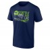Seattle Seahawks Fanatics College Navy Hometown Rushing Yards T-Shirt