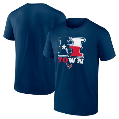 Футболка Houston Texans Fanatics Navy Hometown Rushing Yards