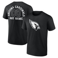 Arizona Cardinals Black Personalized Name & Number Monochrome T-Shirt