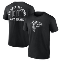 Именная футболка Atlanta Falcons Black Name & Number Monochrome