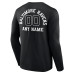 Именная футболка с длинным рукавом Baltimore Ravens Black Name & Number Monochrome