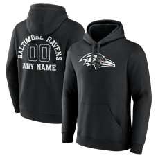 Именная толстовка Baltimore Ravens Black Name & Number Именная толстовка Baltimore Ravens Black Name & Number