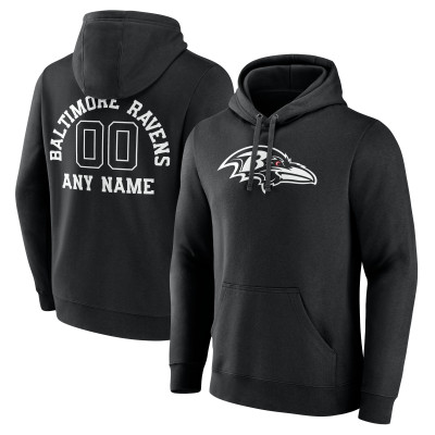 Именная толстовка Baltimore Ravens Black Name & Number