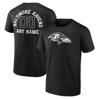 Именная футболка Baltimore Ravens Black Name & Number Monochrome