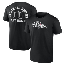 Именная футболка Baltimore Ravens Black Name & Number Monochrome
