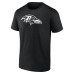 Именная футболка Baltimore Ravens Black Name & Number Monochrome