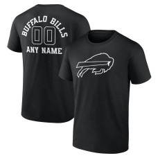 Именная футболка Buffalo Bills Black Name & Number Monochrome Именная футболка Buffalo Bills Black Name & Number Monochrome
