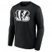 Cincinnati Bengals Black Personalized Name & Number Monochrome Long Sleeve T-Shirt