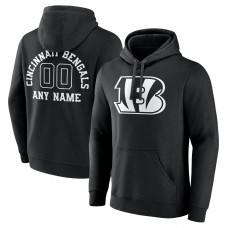 Cincinnati Bengals Black Personalized Name & Number Pullover Hoodie