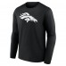 Denver Broncos Black Personalized Name & Number Monochrome Long Sleeve T-Shirt