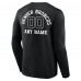 Denver Broncos Black Personalized Name & Number Monochrome Long Sleeve T-Shirt