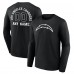 Los Angeles Chargers Black Personalized Name & Number Monochrome Long Sleeve T-Shirt