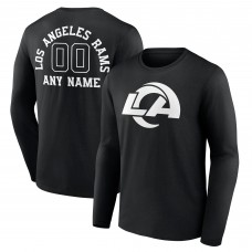 Los Angeles Rams Personalized Name & Number Monochrome Long Sleeve T-Shirt - Black Los Angeles Rams Personalized Name & Number Monochrome Long Sleeve T-Shirt - Black