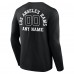 Los Angeles Rams Personalized Name & Number Monochrome Long Sleeve T-Shirt - Black