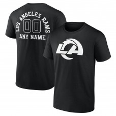 Los Angeles Rams Personalized Name & Number Monochrome T-Shirt - Black Los Angeles Rams Personalized Name & Number Monochrome T-Shirt - Black