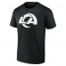 Los Angeles Rams Personalized Name & Number Monochrome T-Shirt - Black