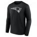 New England Patriots Black Personalized Name & Number Monochrome Long Sleeve T-Shirt